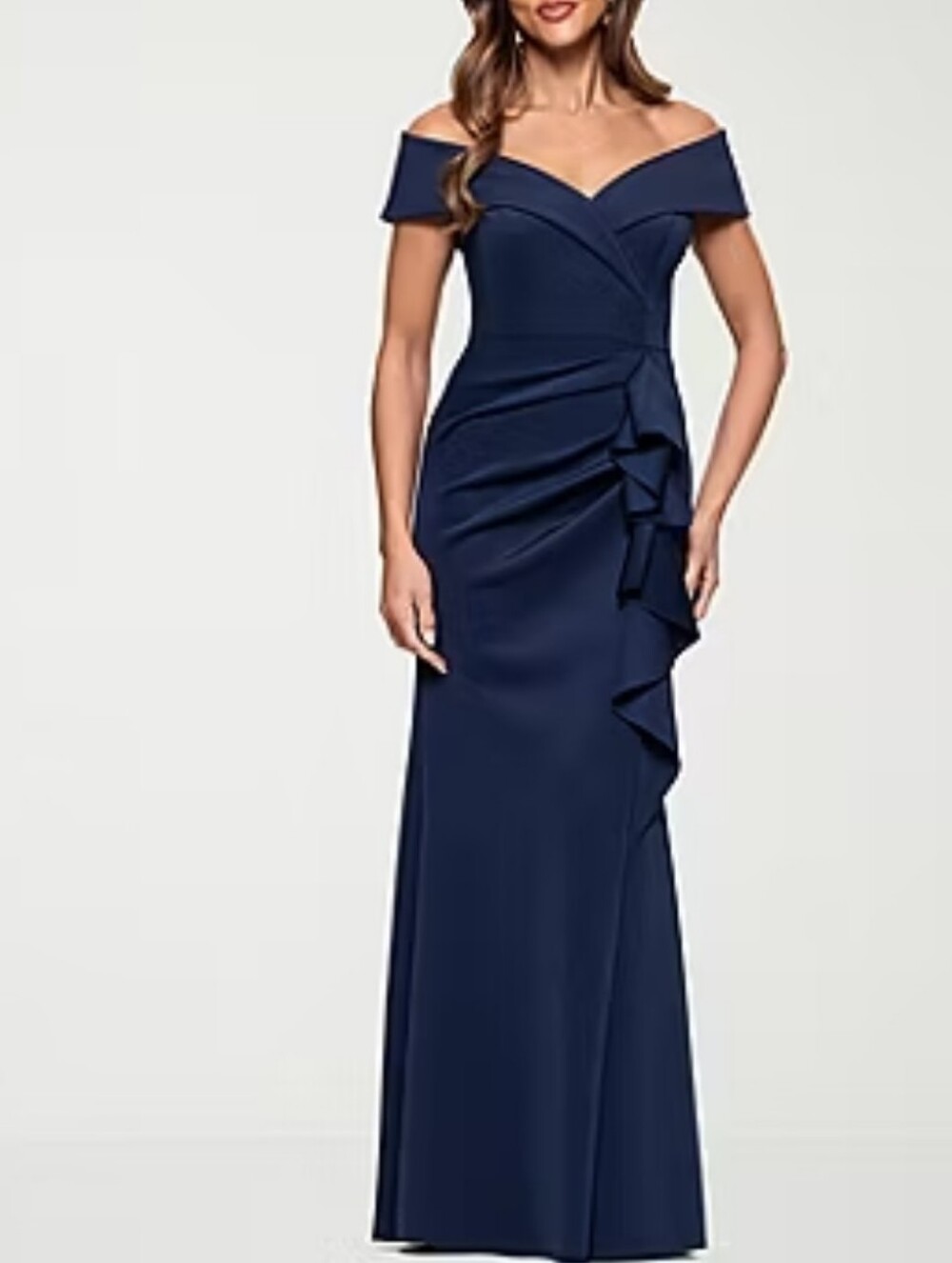 Dj-jaz Sweetheart Neck Short Sleeve Evening Gown